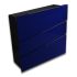 Steel Personalised Letterbox in Midnight Blue - The Statement 