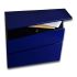 Steel Personalised Letterbox in Midnight Blue - The Statement 