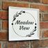 Ceramic House Sign, Square 25 x 25cm, White, Engraved, 3 Designs/Fonts