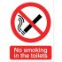 No Smoking in the Toilets Sign