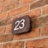 Slate paddlestone number sign - small