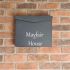 Steel Personalised Letterbox in Anthracite Grey - The Alava