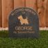 Pet Gravestone with motif | 29 x 20cm | smooth grey slate