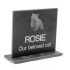 Large Slate Pet Headstone on plinth with your pet's photograph