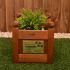 Planter memorial with personalised brass plaque