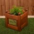 Planter memorial with personalised brass plaque