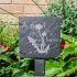 Slate plant marker - 'A good garden may have some weeds'