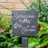 Slate plant marker - 'Welcome to my garden'