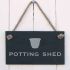 Potting shed - slate hanging sign