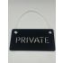Acrylic private hanging sign.