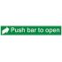 Push Bar to Open Sign