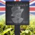 Queen Elizabeth II Commemorative Slate Plant Marker - Photo