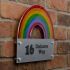 Glitter Rainbow House Signs With Nameplate