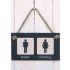 Slate Hanging Sign - rugby / football symbols