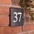 Square Rustic Slate House Number - 15 x 15cm