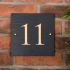 Square Riven Slate House Number - 20 x 20cm