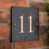 Square Riven Slate House Number - 20 x 20cm