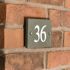 Smoky Green Slate House Number with 2 digits