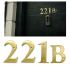 221B Sherlock Holmes Address in 10cm Brass Numbers 