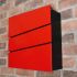 Steel Personalised Letterbox in Signal Red - The Statement