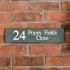 Green Smooth Slate House Sign - 40.5 x 10cm