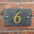 Smooth Slate House Number with 1 digit 