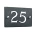 Slate house number 25 v-carved with white infill numbers