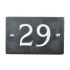 Slate house number 29 v-carved with white infill numbers