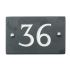 Slate house number 36 v-carved with white infill numbers