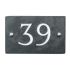 Slate house number 39 v-carved with white infill numbers