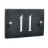 Slate house number 11 v-carved with white infill number