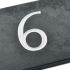 Slate house number 6 v-carved with white infill
