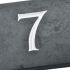 Slate house number 7 v-carved with white infill