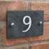 Slate house number 9 v-carved with white infill