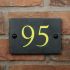 Smooth Slate House Number with 2 digits