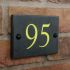Smooth Slate House Number with 2 digits