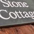 Green Smooth Slate House Sign - 30.5 x 20cm