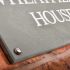 Green Smooth Slate House Sign - 35.5 x 20cm