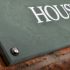 Green Smooth Slate House Sign - 35.5 x 20cm