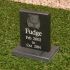 Small Slate Pet Headstone on plinth with your pet's photograph