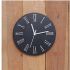 Round Slate Clock with traditional design sandblasted and hand painted