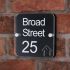 Double Layer Acrylic House Sign - Rounded Square - Black House 