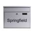 Steel Personalised Letterbox in Silver - Cheshire