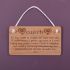 Wooden hanging sign - 