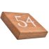 Solid Oak House Number Square