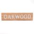 Oak Wooden House Sign 1 Line - 40.5 x 10cm