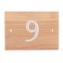 1 Digit Solid Oak Wood House Number