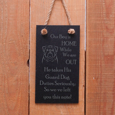 Gifts for Dog Lovers Bulldog Hanging Sign