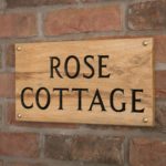 wooden house sign 35.5 by 20cm