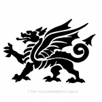 Welsh dragon image for house signs